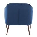 pols potten charmy fauteuil confortable moelleux velours bleu