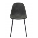 Chaise similicuir métal House Doctor Found gris