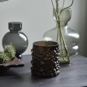 vase cylindre verre texture bulles en relief vert house doctor foam