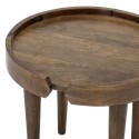 bloomingville table d appoint ronde bois fonce hevea fraser