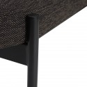 banc design moelleux confortable noir tissu mousse metal hubsch