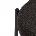 banc design moelleux confortable noir tissu mousse metal hubsch