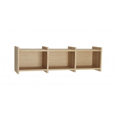 etagere murale bois clair 3 niches scandinave contemporaine hubsch