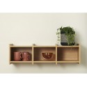 etagere murale bois clair 3 niches scandinave contemporaine hubsch