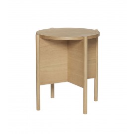 table d appoint ronde bois clair scandinave hubsch heritage