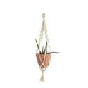 madam stoltz porte plante macrame cache pot suspendu terre cuite