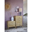 madam stoltz petite commode basse meuble 2 tiroirs bambou rustique