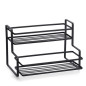 petite etagere rangement epices plan de travail metal noir zeller