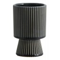 cache pot gobelet gres strie gris fonce nordal mull