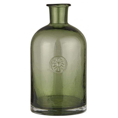 iblaursen vase flacon apothicaire verre souffle vert