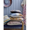 Coussin dip dye bleu brun toile de coton Bloomingville romir