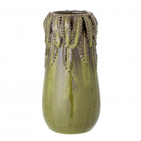Vase grès décor végétal Bloomingville Eloi