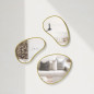 Miroir mural organique Umbra Hubba Pebble set 3
