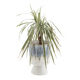 madamstoltz pot sur pied blanc bleu gres