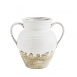 madamstoltz vaserustique poterie gres bicolore blanc poignees