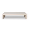 hkliving table tres basse bois rectangulaire beige bout de canape