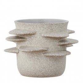 bloomingville cache pot design gres blanc beige