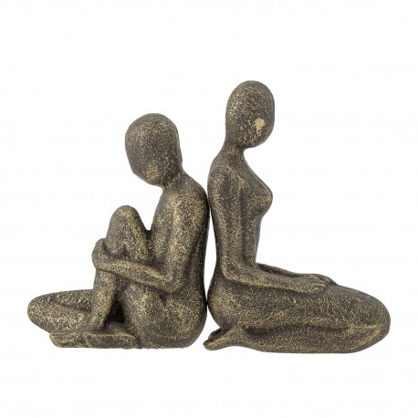 statuettes serre livre metal dore patine bloomingville roselie