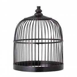 petite cage oiseaux decorative noire bois bambou bloomingville wed