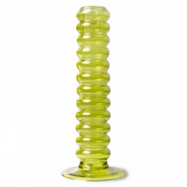 hkliving bougeoir tube verre vert citron