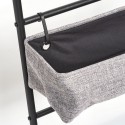 rangement salle de bains echelle panier suspendu metal tissu zeller