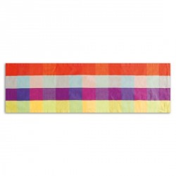 Chemin de table carreaux multicolore remember