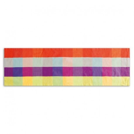 CHEMIN DE TABLE CARREAUX MULTICOLORE REMEMBER