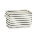 panier salledebains tissu toile raye blanc gris zeller