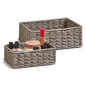 panier rangement en fibre de papier gris zeller set de 2 panier rangement en fibre de papier gris zeller set de 2