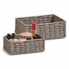 panier rangement en fibre de papier gris zeller set de 2