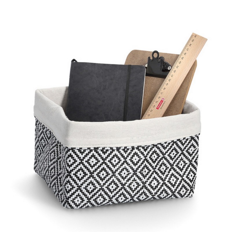 Boite de rangement en tissu noir, 28 x 28 x 28 cm Zeller