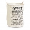 Zeller Laundry Rules starrer Wäschekorb aus Segeltuch
