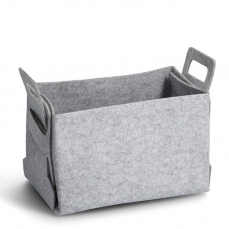 grand panier feutre gris design zeller