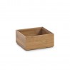 boite de rangement carree en bois de bambou 15 x 15 x 7 cm zeller 13330