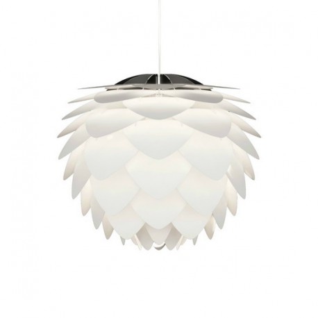 Lampe suspension design blanche silvia L vita