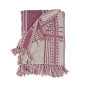 plaid rose framboise coton recycle motif ethnique madam stoltz plaid rose framboise coton recycle motif ethnique madam stoltz