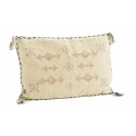 coussin brode boho beige rectangulaire coton madam stoltz