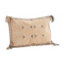 madam stoltz coussin boho orange peche coton brode