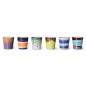 set de 6 gobelets cafe ceramique multicolores hkliving pluto