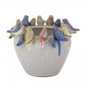 cache pot sculpture oiseaux multicolore eanna