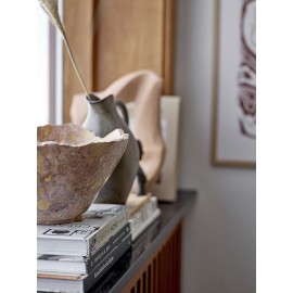 vase gres pichet marron rustique bloomingville amina