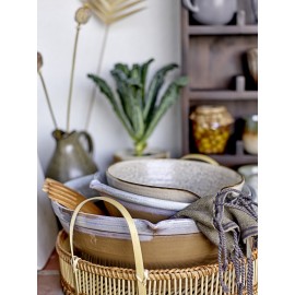 vase gres pichet marron rustique bloomingville amina