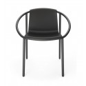 chaise design ronde noire plastique metal umbra ringo