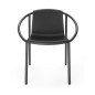 chaise design ronde noire plastique metal umbra ringo