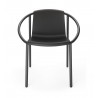 chaise design ronde noire plastique metal umbra ringo