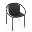 chaise design ronde noire plastique metal umbra ringo