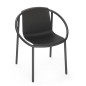 chaise design ronde noire plastique metal umbra ringo