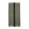 madam stoltz tapis de chambre vert franges rayure jute coton