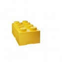 Boite lego rangement jaune L 8 plots