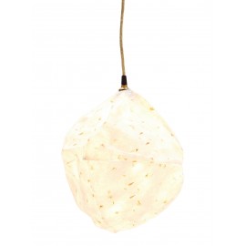 madam stoltz abat jour suspension papier deforme ecru colore